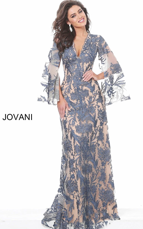 Jovani 00752 Navy/Nude 6 Sale