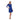 Cocktail Dresses Short 3/4 Sleeve V Back Lace Dress Cobalt