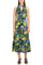 Cocktail Dresses Printed Midi Length Cocktail Dress Blue Multi