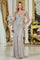 Plus Size Dresses Long Fitted Formal Plus Size Dress Silver/Nude
