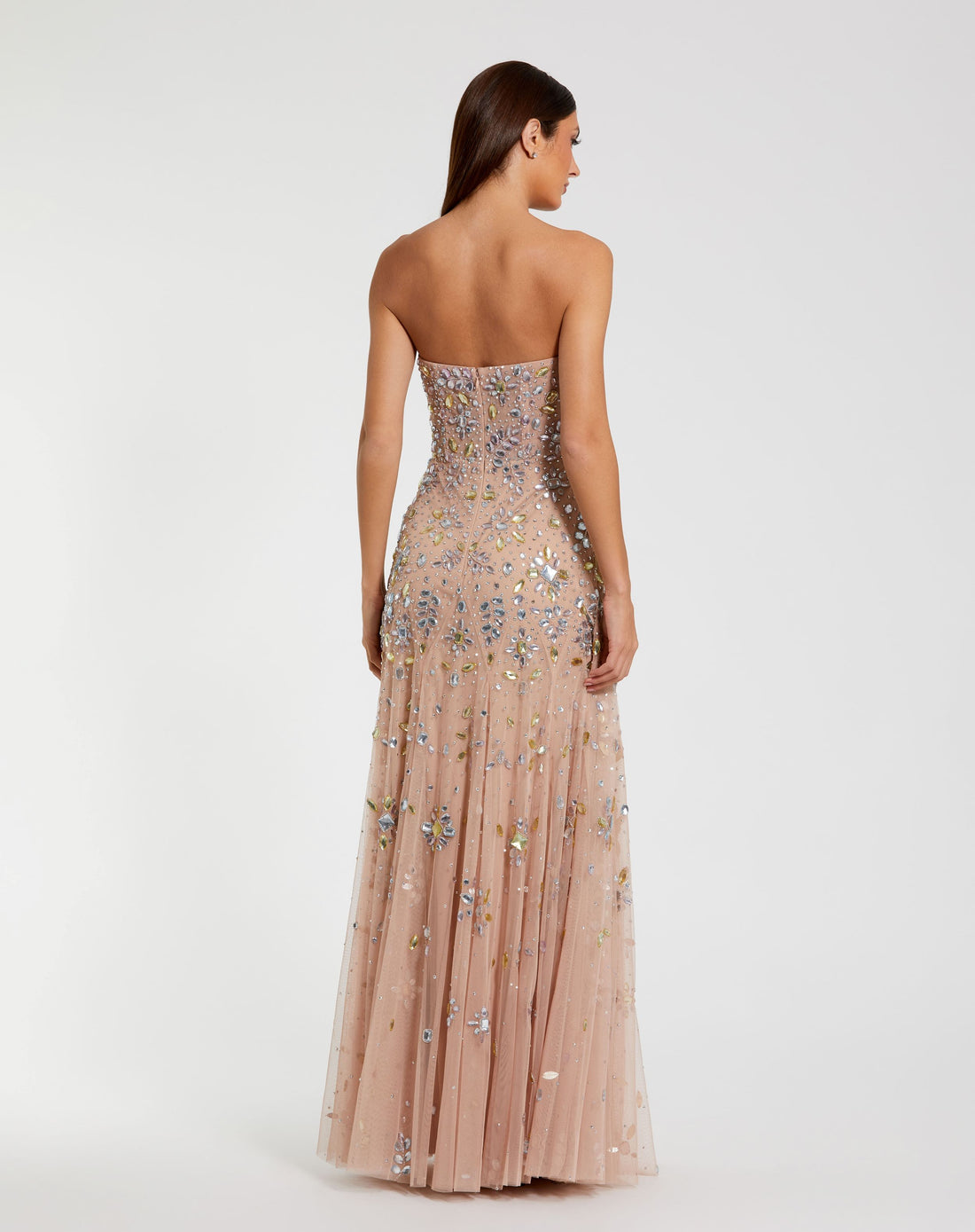 Prom Dresses Beaded Long Formal Prom Dress Light Rose