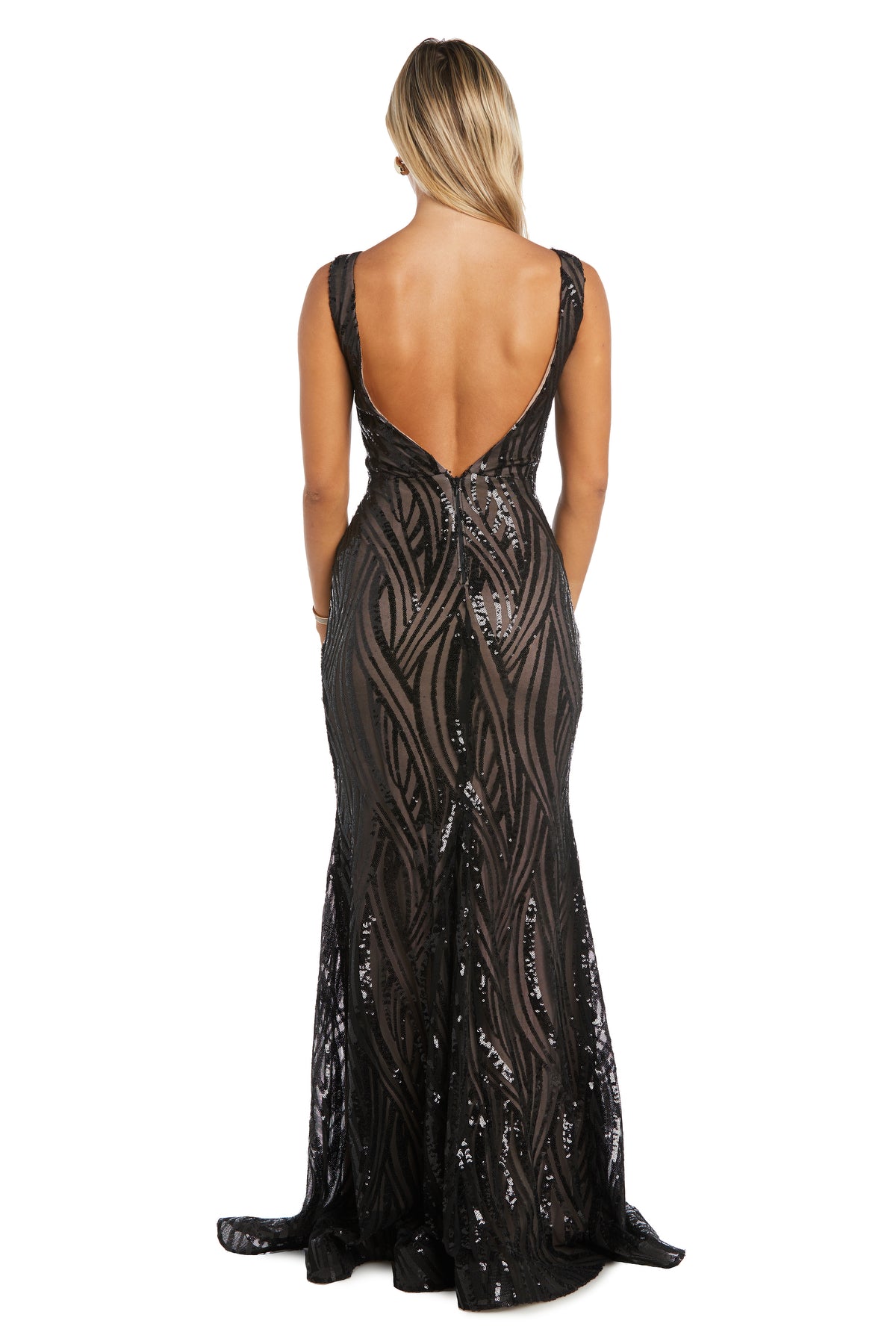 Formal Dresses Homecoming Sequin Formal Dress Black/Nude