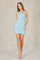 Cocktail Dresses Short Sequin Fitted Cocktail Dress Light Blue