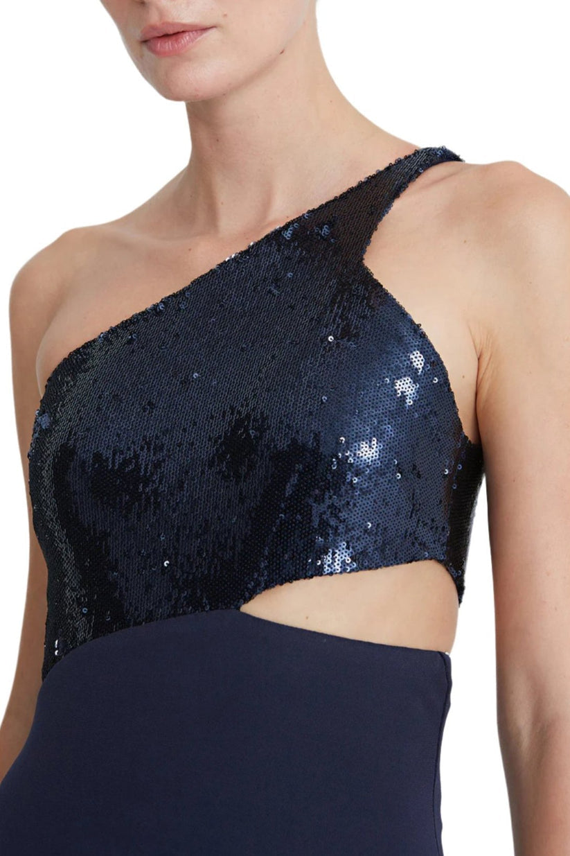 Formal Dresses Long Formal A Line Sequin Prom Dress Navy