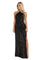 Prom Dresses Slit Sequin Long Formal Fitted Evening Prom Dress Black