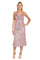 Short Sequin Cocktail Cowl Midi Dress Blush