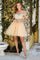 Cocktail Dresses Short Applique Ruffled Homecoming Cocktail Dress Champagne/Gold