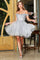 Cocktail Dresses Short Applique Ruffled Homecoming Cocktail Dress Champagne/Gold
