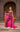 Girl Dresses Long Beaded Print Cape Little Girl Jumpsuit Hot Pink Multi