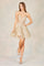 Cocktail Dresses A Line Glitter Short Printed Cocktail Dress Champagne