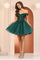 Cocktail Dresses Homecoming Short Floral Applique Prom Dress Champagne