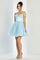 Cocktail Dresses Homecoming Short Glitter Cocktail Prom Dress Baby Blue