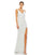 Mac Duggal Prom Long Sleeveless High Slit Gown Ivory