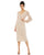 Cocktail Dresses Cocktail Long Sleeve Sequin Midi Dress Nude