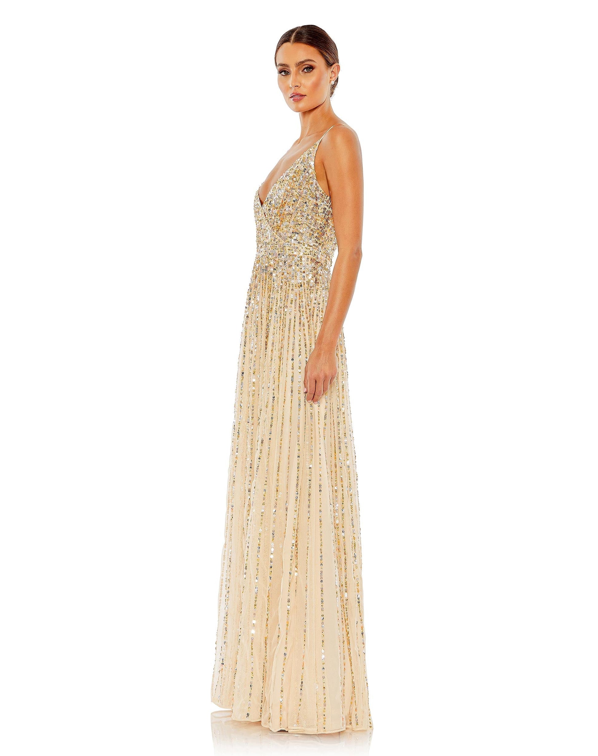 Mac Duggal Long Spaghetti Strap Prom Dress 10928 - The Dress Outlet