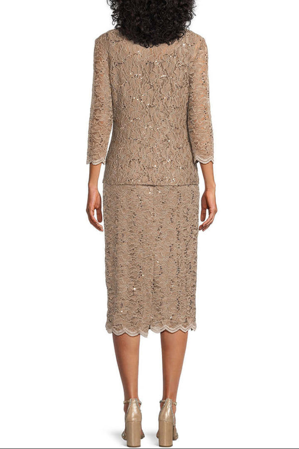 Cocktail Dresses Short Mother of the Bride Jacker Dress Champagne