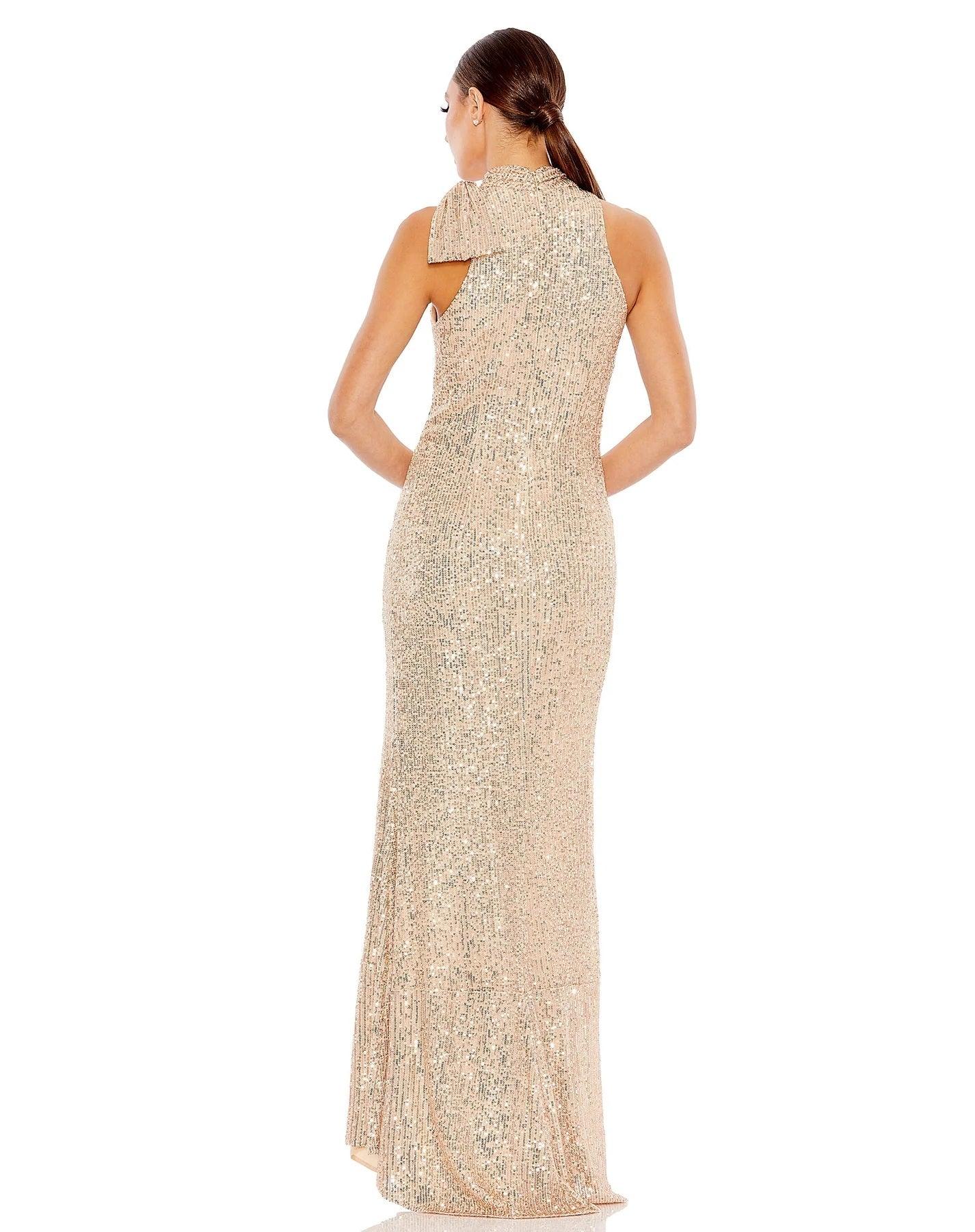 Mac Duggal 11280 Prom Long Halter Formal Dress