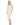 Formal Dresses Feather Cap Sleeve Pearl Embellished Tea Length Fit Dress White