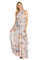 Formal Dresses High Low Floral Ruffle Formal Petite Dress ECRU