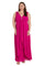 Plus Size Dresses Long Plus Size Formal Ruffle Flyaway Dress Fuchsia