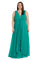 Plus Size Dresses Long Plus Size Formal Ruffle Flyaway Dress Verde