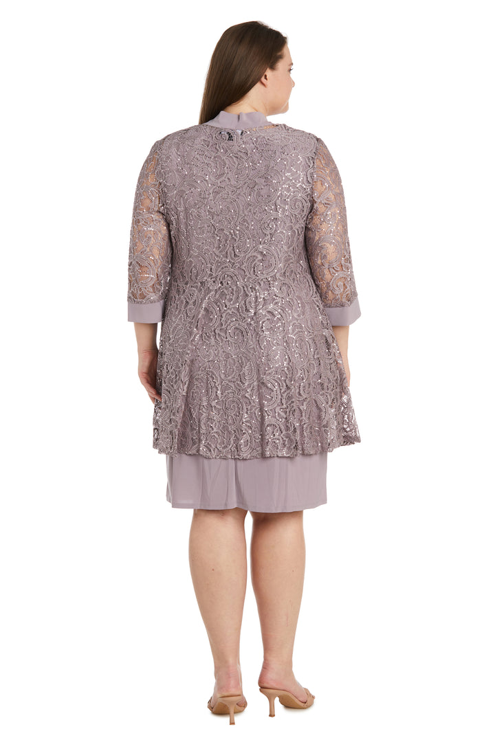 Plus Size Dresses Short Mother of the Bride Plus Size Sequin Jacket Dress Wisteria