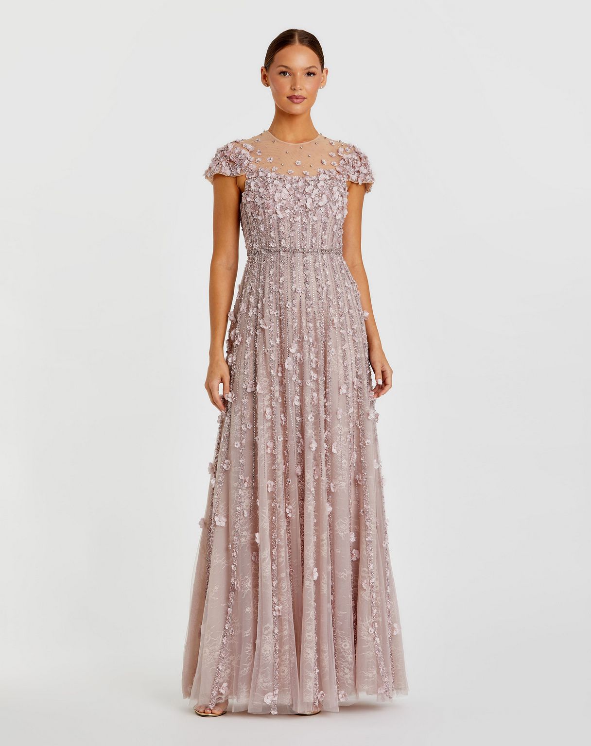 Formal Dresses Long Formal A Line Lace Evening Dress Vintage Lilac