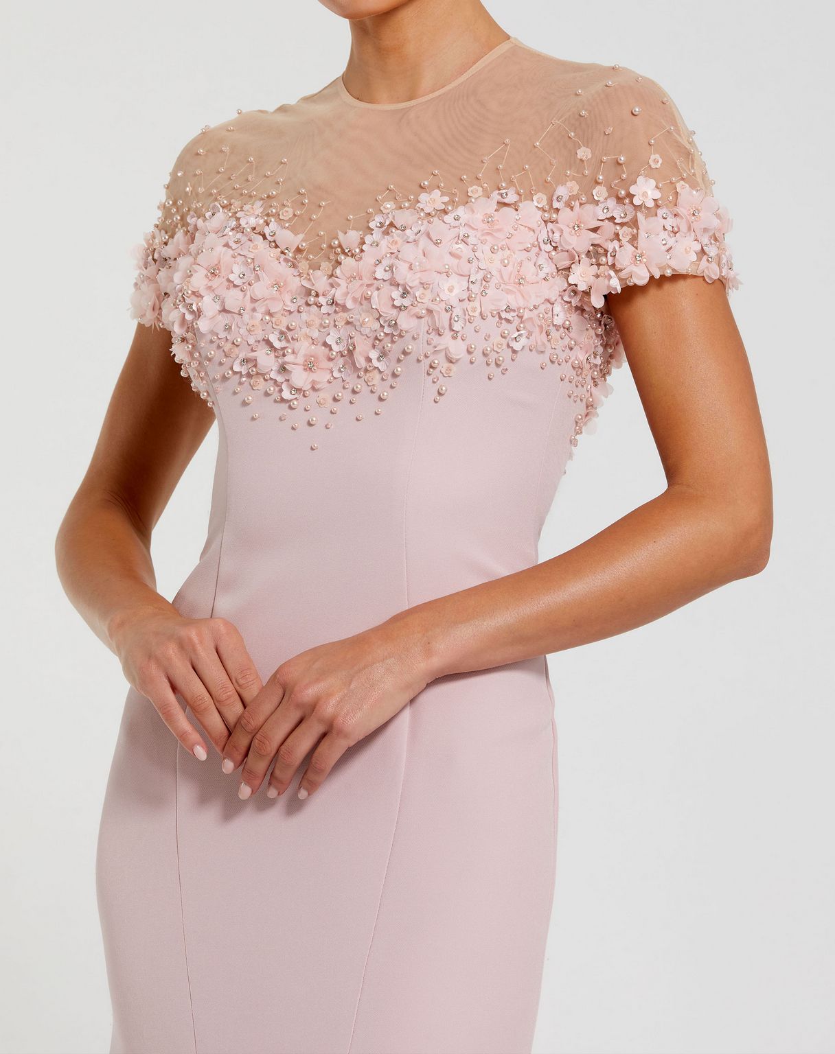 Formal Dresses Beaded Long Mermaid Formal Evening Dress Mauve