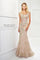 Formal Dresses Long Metallic Evening Floral Formal Dress Champagne/Multi