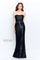 Formal Dresses Long Beaded Formal Evening Dress Navy Blue