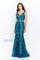 Formal Dresses Long Beaded Lace Metallic Evening Formal Dress Emerald