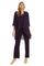 Pant Suit Long Formal Mother of the Bride Pant Suit Jacket Set Eggplant