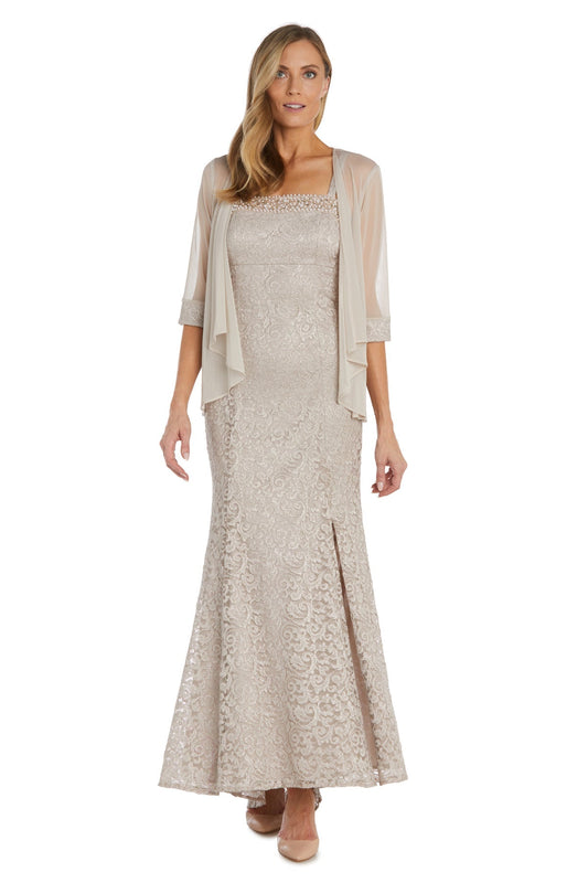 Mother of the Bride Dresses Long Lace Formal Mother of the Bride Jacket Dress Champagne