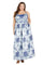 Formal Dresses Floral Long Ball Gown Formal Plus Size Dress Blue