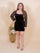 Cocktail Dresses Fitted Long Sleeve Velvet Mini Cocktail Bodycon Dress Black