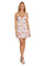 Cocktail Dresses Short Printed Floral Cocktail Ruffle Dress White/Orange