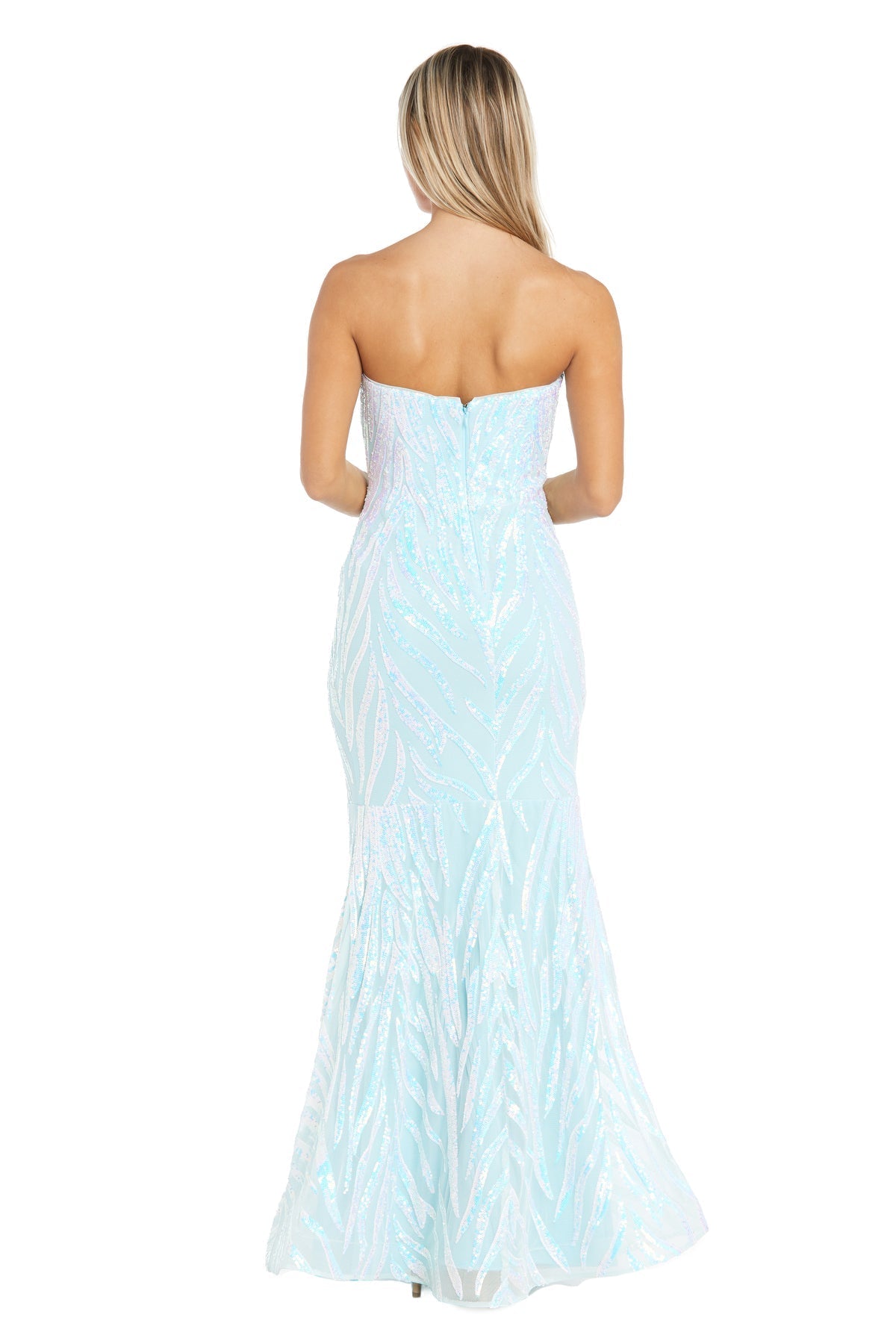 Prom Dresses Long Sequin Mermaid Formal Prom Dress BabyBlue/Rainbow