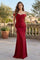 Long Stretch Formal Off-the-Shoulder Dress – Navy