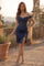 Cocktail Dresses Short Off Shoulder Formal Cocktail Dress Navy