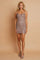 Cocktail Dresses Short Sequin Spaghetti Strap Formal Cocktail Dress  Mocha
