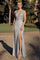 Formal Dresses Long V Neck Metalic Formal Dress Silver