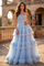 Prom Dresses Long Layered Formal Dress Prom Ball Gown Ice Blue