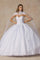 Long Ball Gown Strapless Quinceanera Cape Dress