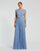 Formal Dresses A Line Floral Long Evening Formal Dress Sky Blue