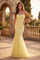 Prom Dresses Long Mermaid Beaded Formal Evening Dress Yellow