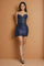 Cocktail Dresses Short Fitted Corset Formal Cocktail Dress Navy