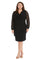 Plus Size Dresses Plus Size Long Sleeve Cocktail Short Dress Black