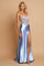 Prom Dresses Fitted Stretch Satin Long Formal Corset Prom Dress Multi
