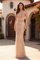 Beaded Mermaid Long Formal Couture Dress – Gold