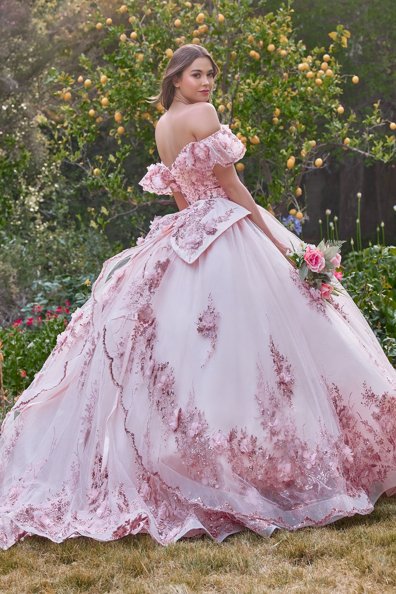 LaDivine 15701 Long Ball Gown Quinceanera Dresses